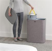 CESTO PANNI C/SEPARAT 90L GREY