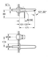 EURODISC LAVABO A MURO X 32635