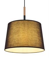 LUCE SOSP MET BLK SAT 1XE27