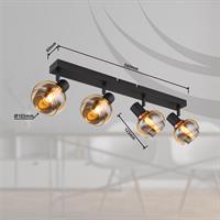 FARETTI MET BLK SAT 4XE14 40W