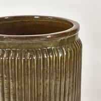 VASO GLAZE OLIVE ROT.H55